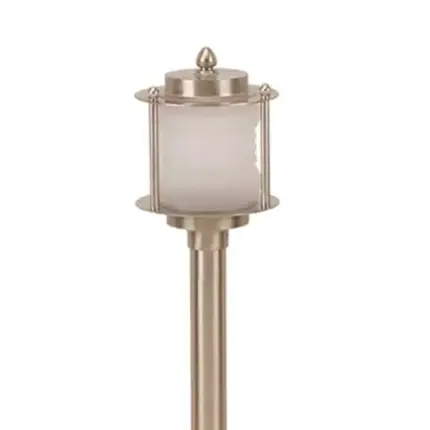 Matt Nickel Modern Bollard Light