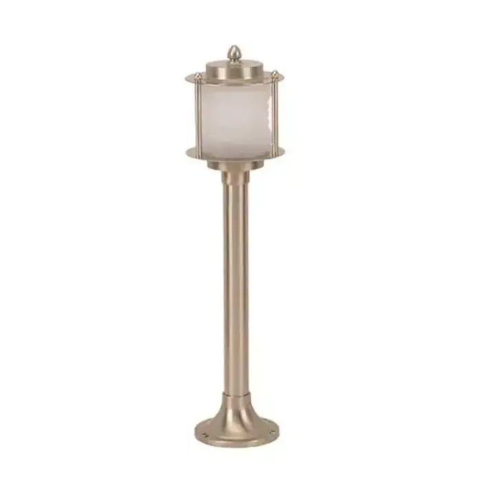 Matt Nickel Modern Bollard Light