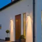 Matt White Down Outdoor Wall Light