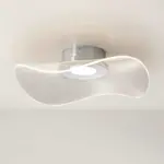 Modern chrome flush ceiling pendant light for living room, bedroom, dining room or hallway