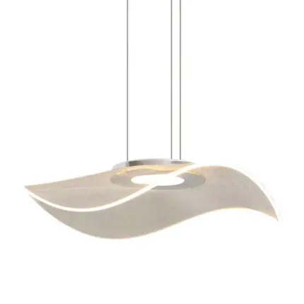 Modern pendant light in chrome finish