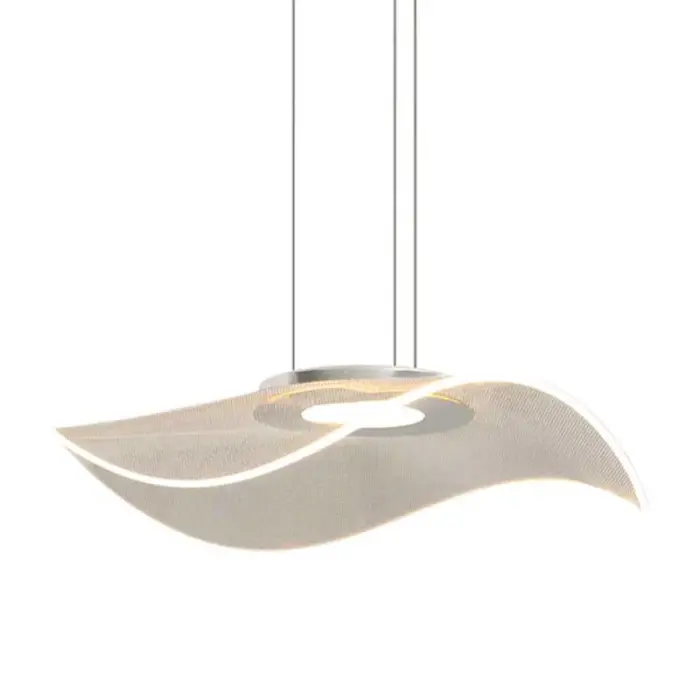 Modern pendant light in chrome finish