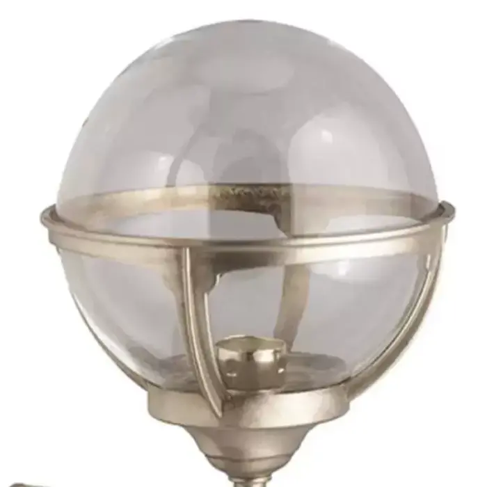 Opal Glass Nickel Outdoor Wall Light