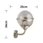 Opal Glass Nickel Outdoor Wall Light