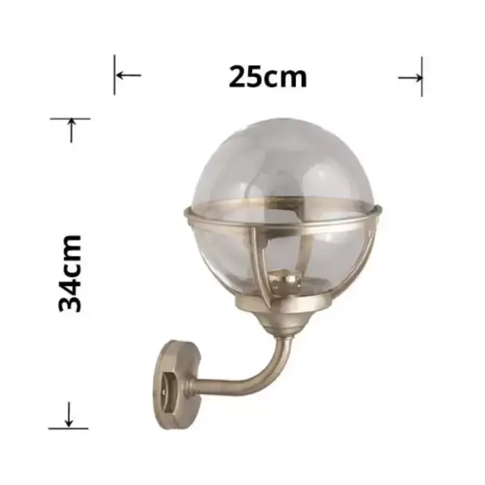 Opal Glass Nickel Outdoor Wall Light