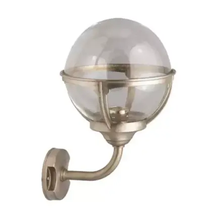 Opal Glass Nickel Outdoor Wall Light