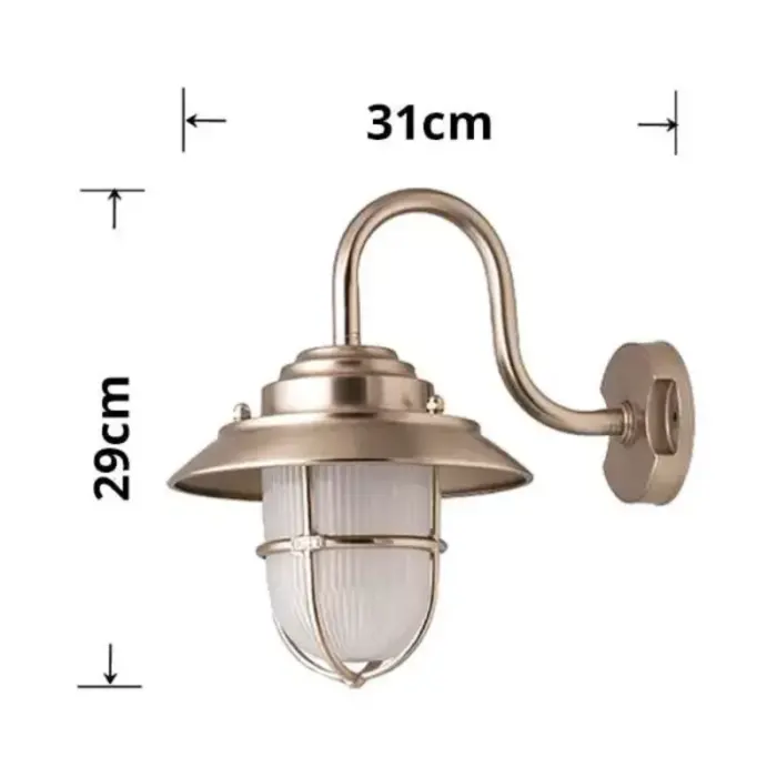 Outdoor Wall Lantern Matt Nickel