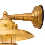 Oval Cage Brass Outdoor Wall Light