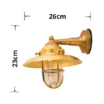 Oval Cage Brass Outdoor Wall Light