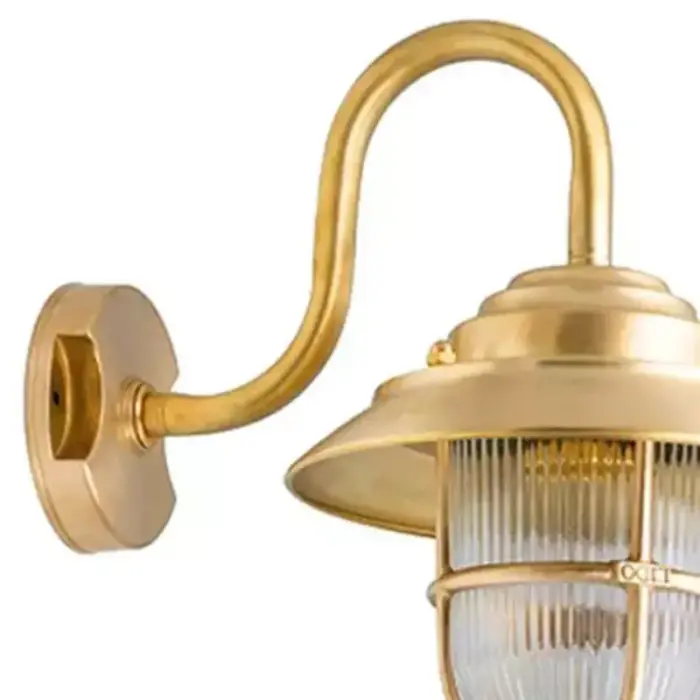 Polished Brass Outdoor Wall Lantern