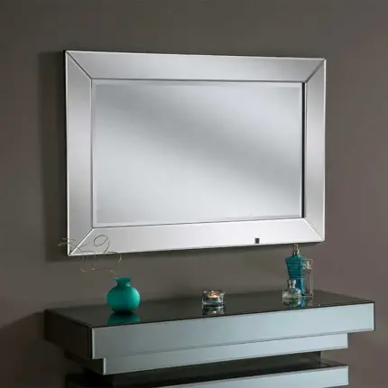 Modern Contemporary Angled Edge Mirror