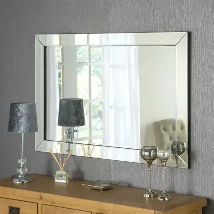 Modern Contemporary Angled Edge Mirror