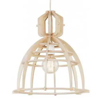 Modern Natural Wood Pendant Light