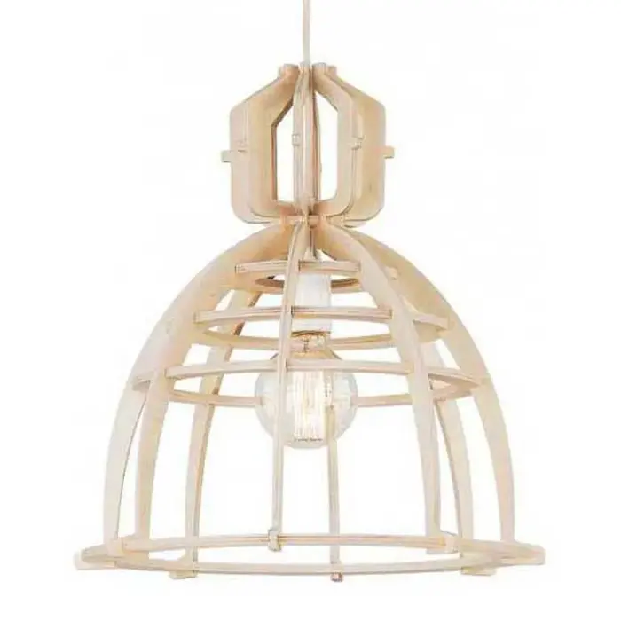 Modern Natural Wood Pendant Light