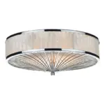 Flush pendant ceiling light in polished chrome finish