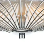 Flush pendant ceiling light in polished chrome finish