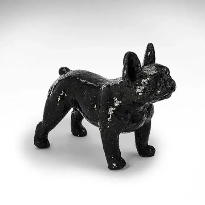 Decorative Black Bulldog Figure For Living Room or dining room decoration