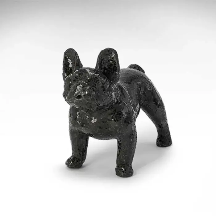 Decorative Black Bulldog Figure For Living Room or dining room decoration