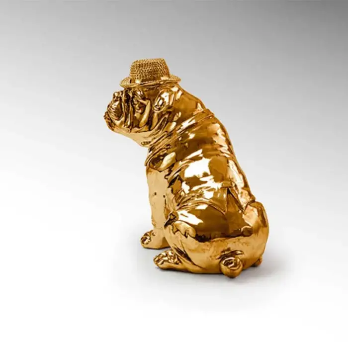 Gold Bulldog Decorative Figure