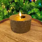 Black Battery Operated LED Pillar Candle