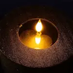 Black Battery Operated LED Pillar Candle