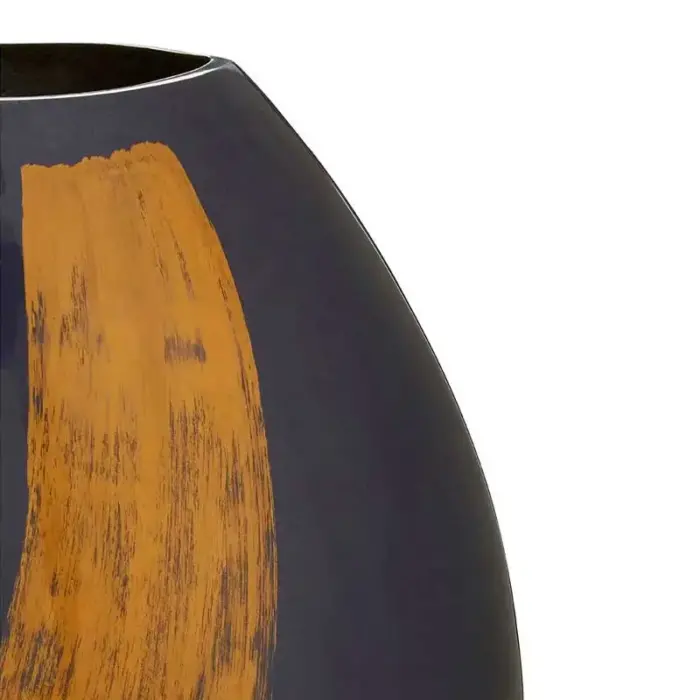 Blue Gold Large Aluminium Vase