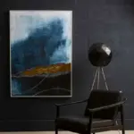 Blue Gold Wall Art Painting