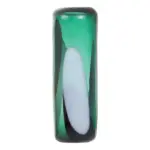 Cylindrical Green Glass Vase