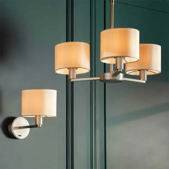 3 arm modern pendant light in matt nickel finish