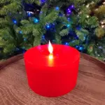 Red Battery Operated LED Pillar Candle