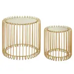 Set of 2 Wireframe Side Tables