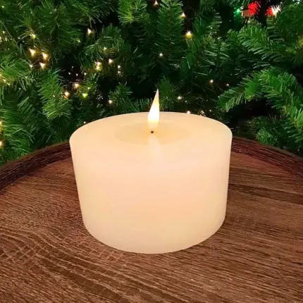 White Battery Operated LED Pillar Candle