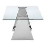 Wing Base Tempered Glass Coffee Table