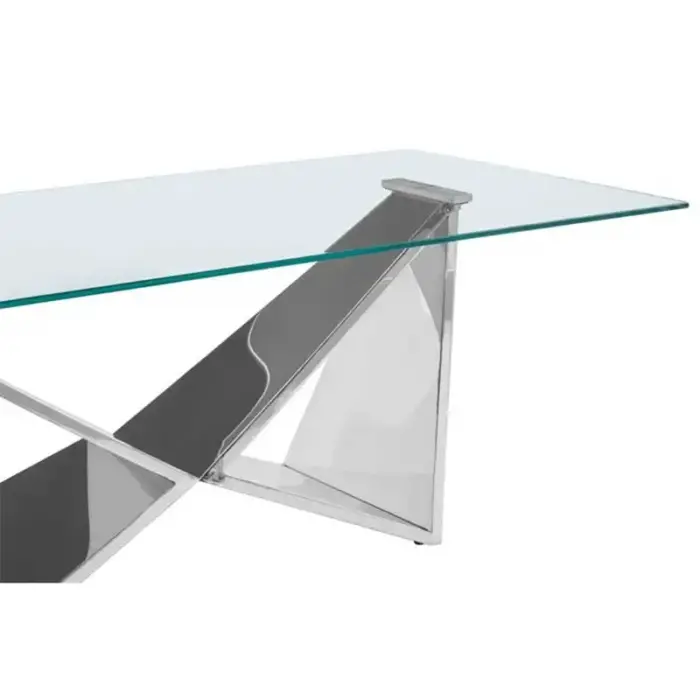 Wing Base Tempered Glass Coffee Table