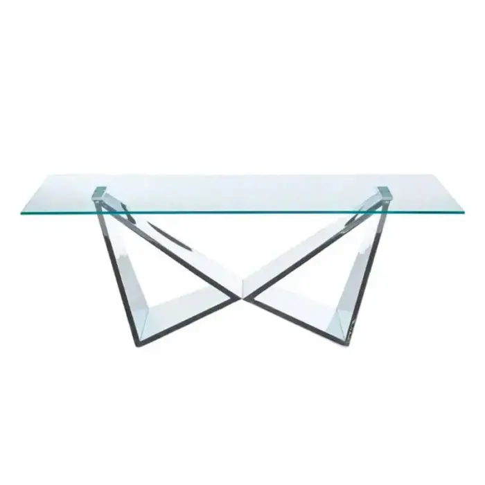 Wing Base Tempered Glass Coffee Table