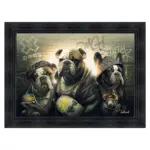 Bulldogs With Skateboards Wall Art