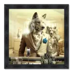 Luxury Wolf With Lion Wall Art