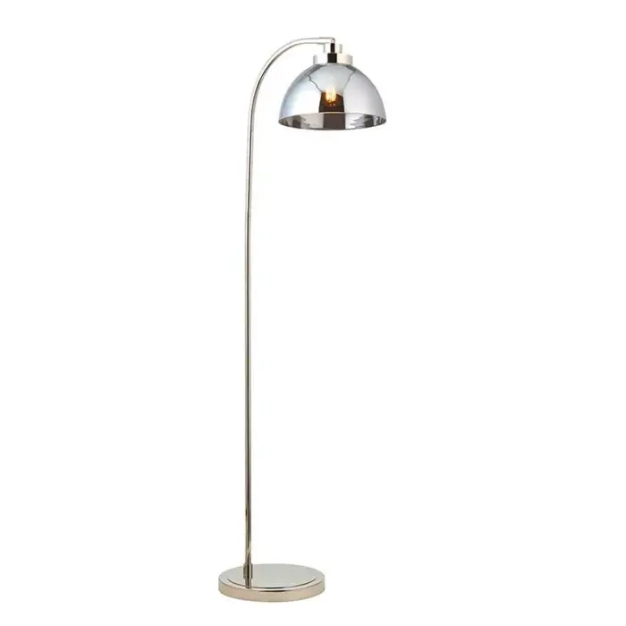 Modern bright nickel plated floor lamp for living room, bedroom or dining room