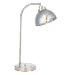 Modern bright nickel plated table lamp for living room, bedroom or dining room