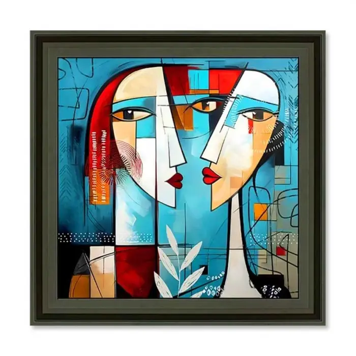 Two face to face lovers wall art