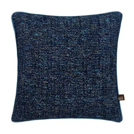 Blue Textured Two Tone Velvet Reverse Cushion