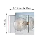 Chrome Glass Filaments Wall Light