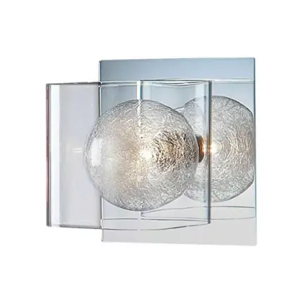 Chrome Glass Filaments Wall Light