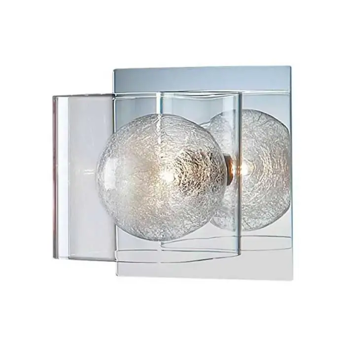 Chrome Glass Filaments Wall Light