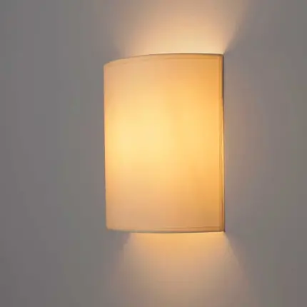 Classic White Fabric Wall Light