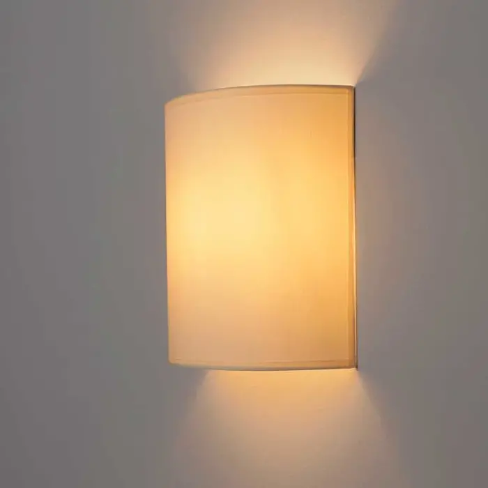 Classic White Fabric Wall Light