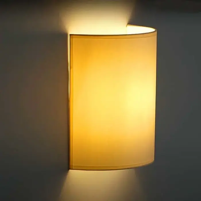 Classic White Fabric Wall Light