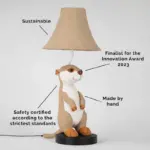 Eddie the meerkat table lamp children's room lighting