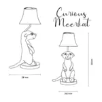 Eddie the meerkat table lamp children's room lighting