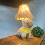 Fluffy the alpaca table lamp children's room lighting